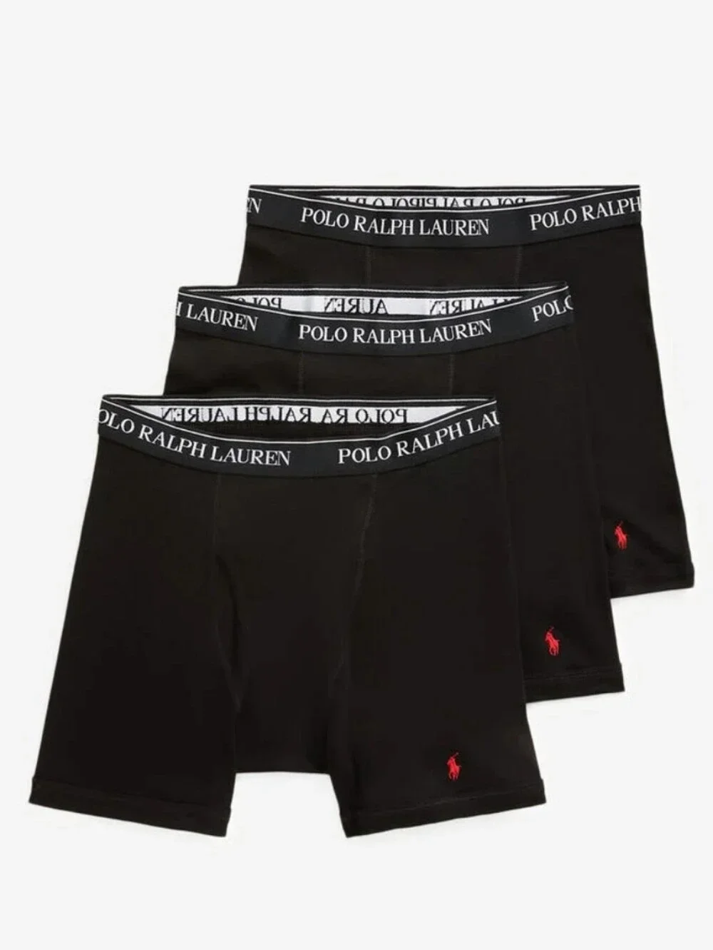 Polo Ralph Lauren SEALED! NIB! 3 Classic Fit Cotton Boxer Briefs in Black. Sz Md
